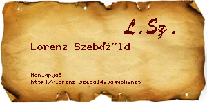 Lorenz Szebáld névjegykártya